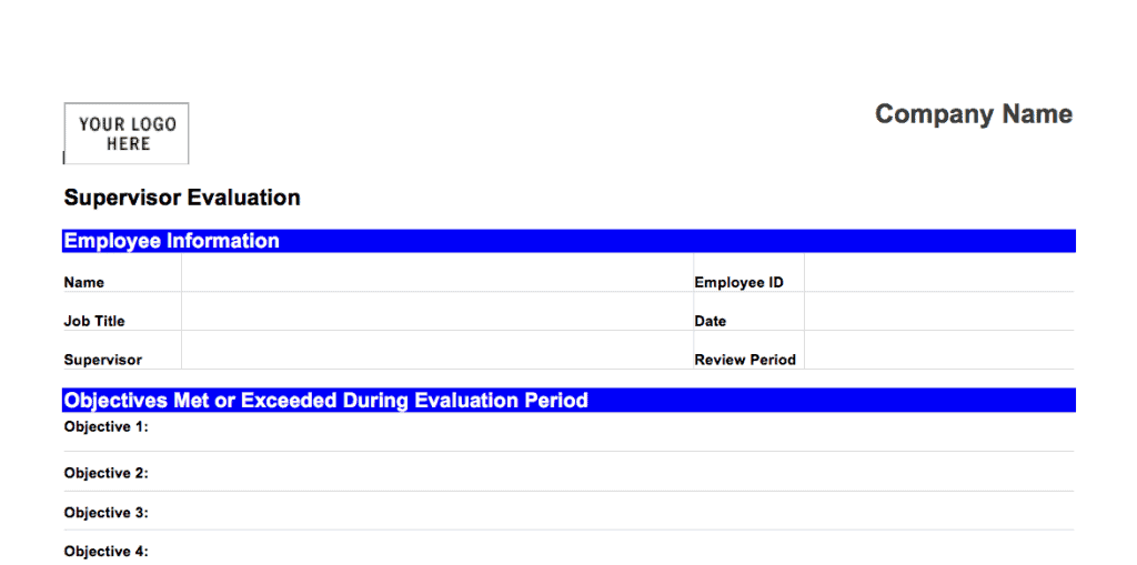 Supervisor Evaluation 1